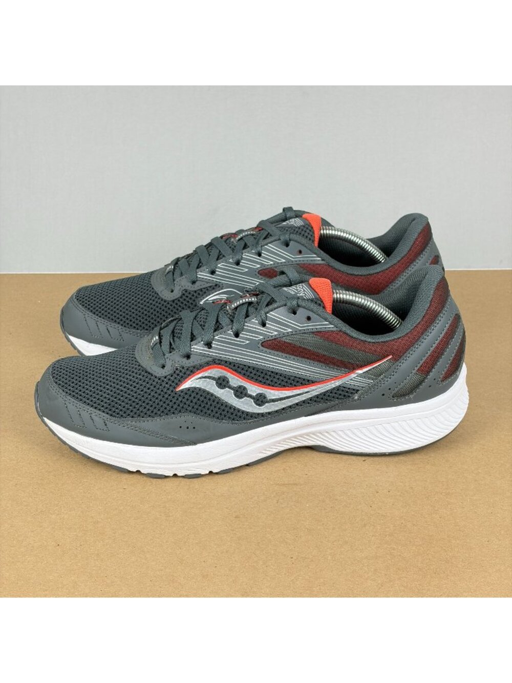 Saucony Cohesion 16 Athletic Running Shoes Mens 11.5 Gray Orange Breathable